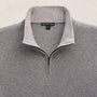 Half Zip Cashmere Funnel Neck in Heather Grey/Pearl Heather Gry | James Perse Los Angeles FLAT