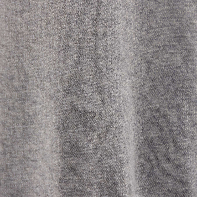 Half Zip Cashmere Funnel Neck in Heather Grey/Pearl Heather Gry | James Perse Los Angeles FLAT