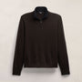 Half Zip Cashmere Funnel Neck in Kona/Black | James Perse Los Angeles FLAT