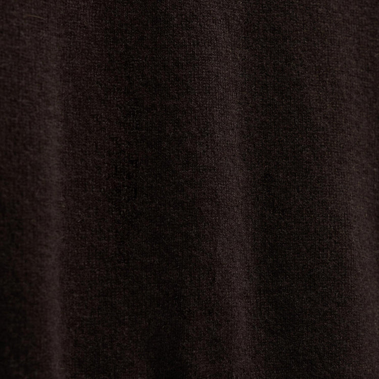 Half Zip Cashmere Funnel Neck in Kona/Black | James Perse Los Angeles FLAT