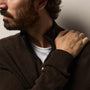 Half Zip Cashmere Funnel Neck in Kona/Black | James Perse Los Angeles