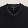 Italian Spun Cashmere Vee in Black/Anthracite | James Perse Los Angeles