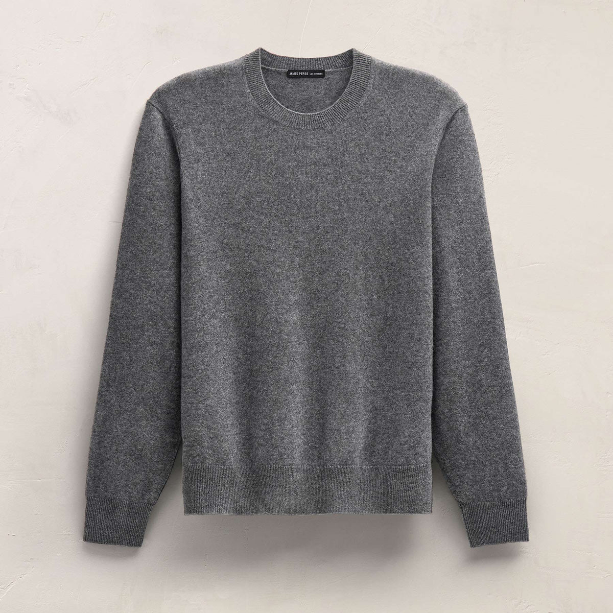 Italian Spun Cashmere Sweater in Mid Grey | James Perse Los Angeles FLAT