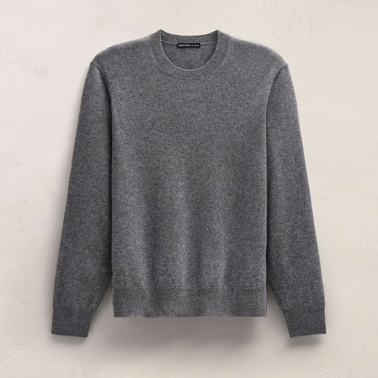 Italian Spun Cashmere Sweater in Mid Grey | James Perse Los Angeles FLAT