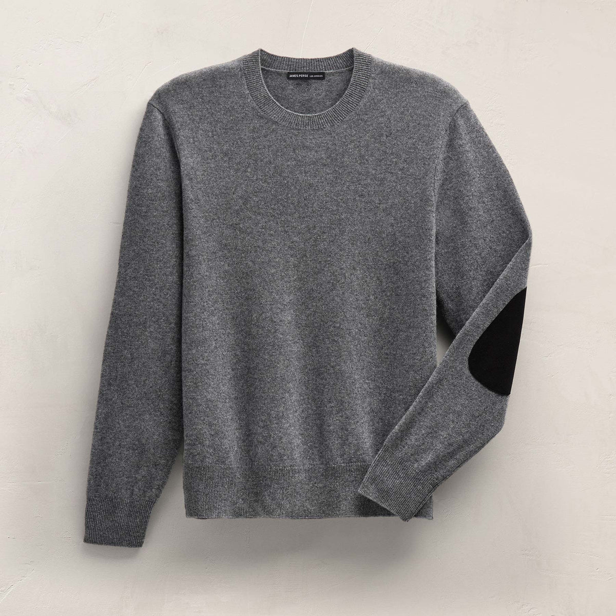 Italian Spun Cashmere Sweater in Mid Grey | James Perse Los Angeles FLAT