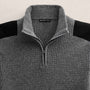 Italian Spun Cashmere Half Zip in Mid Grey | James Perse Los Angeles FLAT