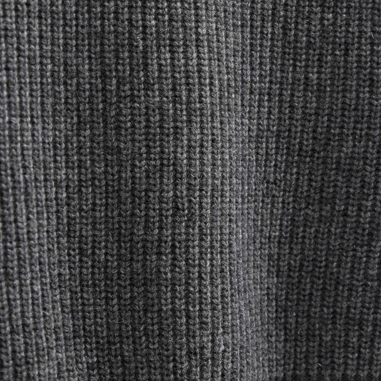 Italian Spun Cashmere Half Zip in Mid Grey | James Perse Los Angeles FLAT
