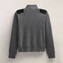 Italian Spun Cashmere Half Zip in Mid Grey | James Perse Los Angeles FLAT