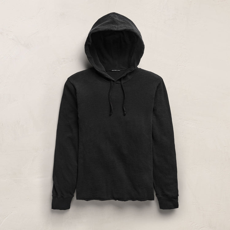 Slub Hoodie in Black | James Perse Los Angeles