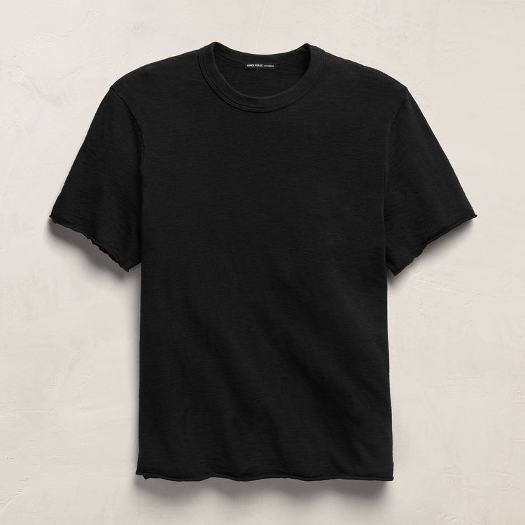 Slub Short Sleeve in Black | James Perse Los Angeles