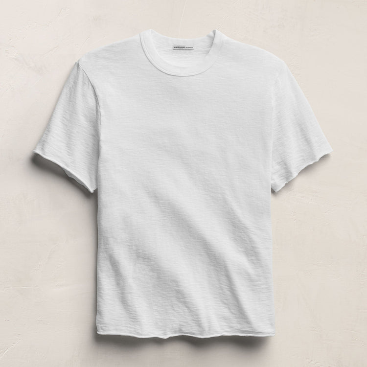 Slub Short Sleeve in White | James Perse Los Angeles