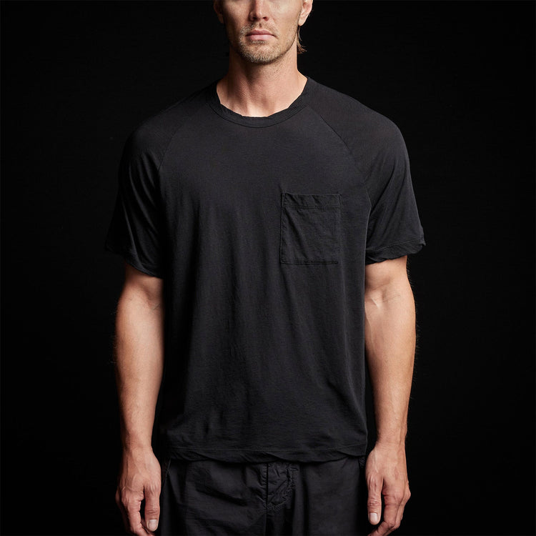 Linen Palm Tee in Black | James Perse Los Angeles