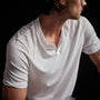 Oasis Linen Henley in White | James Perse Los Angeles