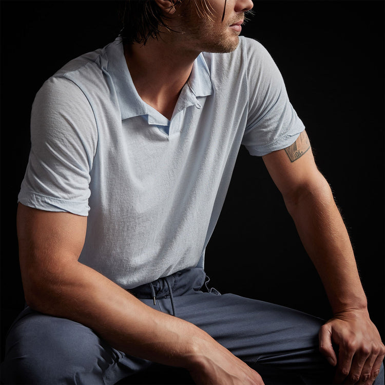 Cotton Linen Polo in Memory | James Perse Los Angeles