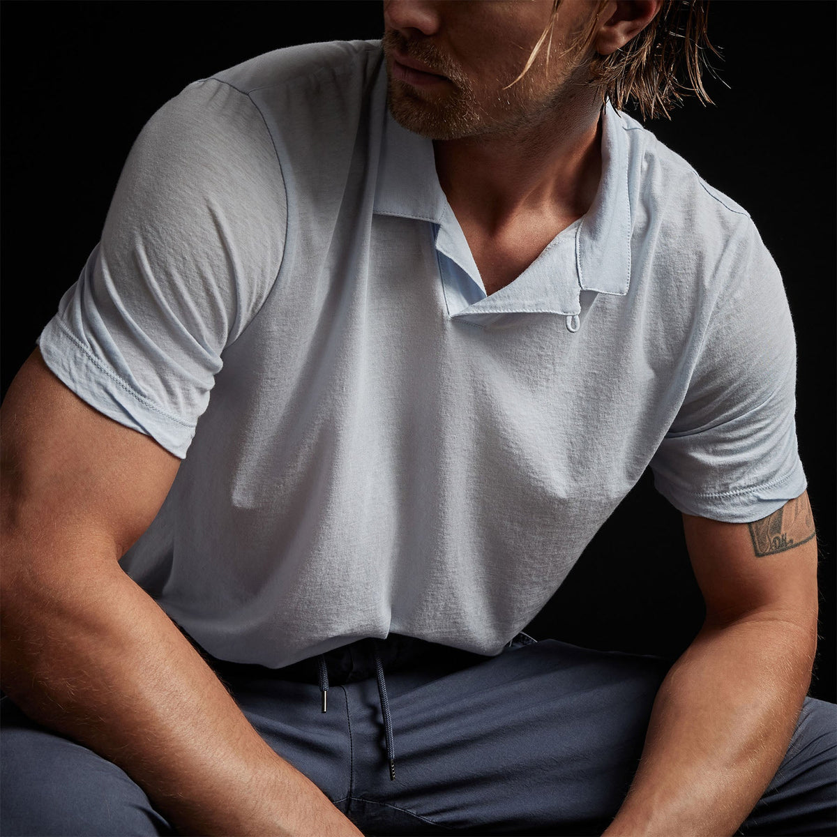 Cotton Linen Polo in Memory | James Perse Los Angeles