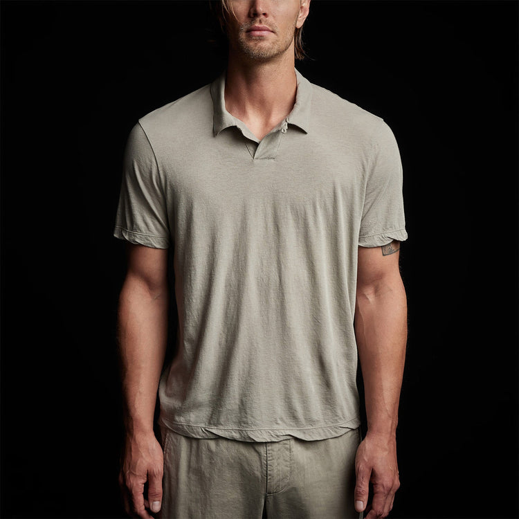 Cotton Linen Polo in Silt | James Perse Los Angeles
