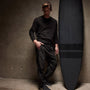 Natural Slub Jersey Long Sleeve Crew in Black | James Perse Los Angeles