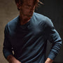 Natural Slub Jersey Long Sleeve Crew in Imperial Pigment | James Perse Los Angeles