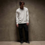Natural Slub Jersey Long Sleeve Crew in White | James Perse Los Angeles