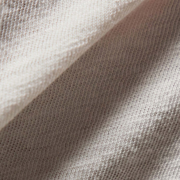 Natural Slub Jersey Long Sleeve Crew in White | James Perse Los Angeles