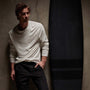 Natural Slub Jersey Long Sleeve Crew in White | James Perse Los Angeles