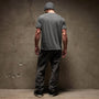 Natural Slub Jersey Short Sleeve Crew in Pipe Pigment | James Perse Los Angeles