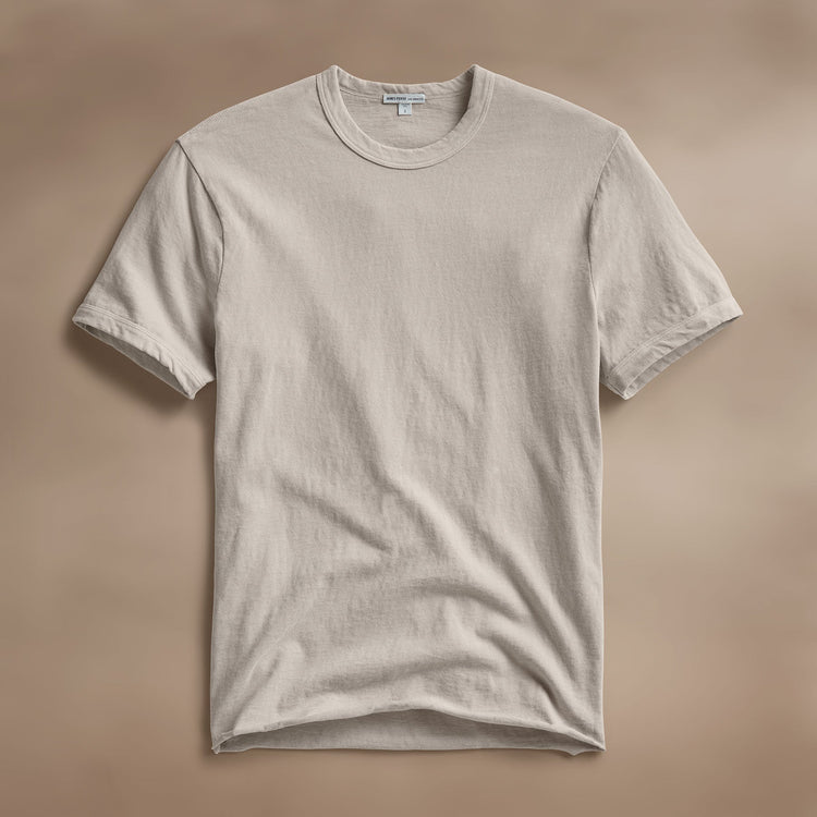 Slub Jersey Short Sleeve Crew in Salt Pigment | James Perse Los Angeles