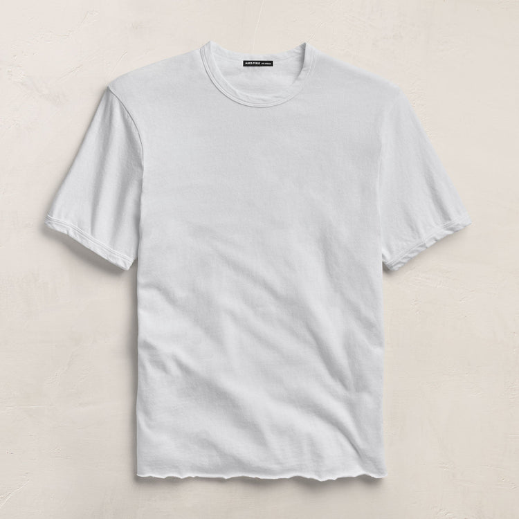 Slub Jersey Short Sleeve Crew in White | James Perse Los Angeles