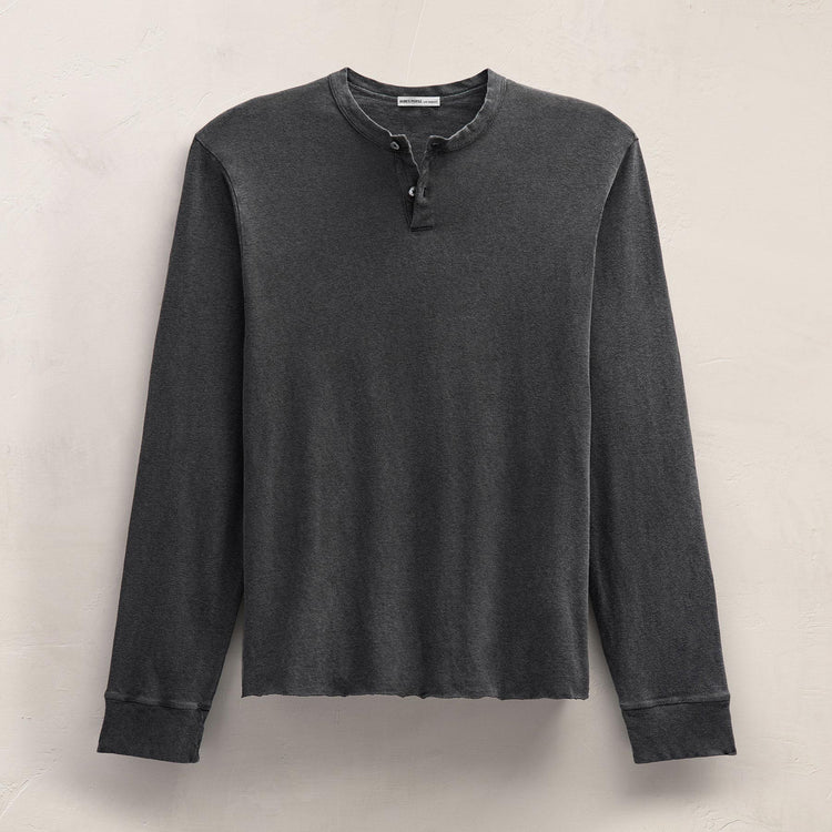 Slub Jersey Henley in Magma Pigment | James Perse Los Angeles