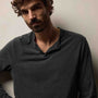 Slub Jersey Long Sleeve Henley in Magma Pigment | James Perse Los Angeles