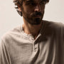 Slub Jersey Long Sleeve Henley in Stone Pigment | James Perse Los Angeles