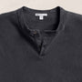 Slub Jersey Short Sleeve Henley in Magma Pigment | James Perse Los Angeles
