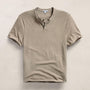 Slub Jersey Short Sleeve Henley in Overcast Pigment | James Perse Los Angeles FLAT