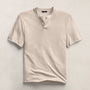 Slub Jersey Short Sleeve Henley in Pearl Pigment | James Perse Los Angeles