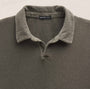 Slub Jersey Long Sleeve Open Polo In Army Green Pigment | James Perse Los Angeles