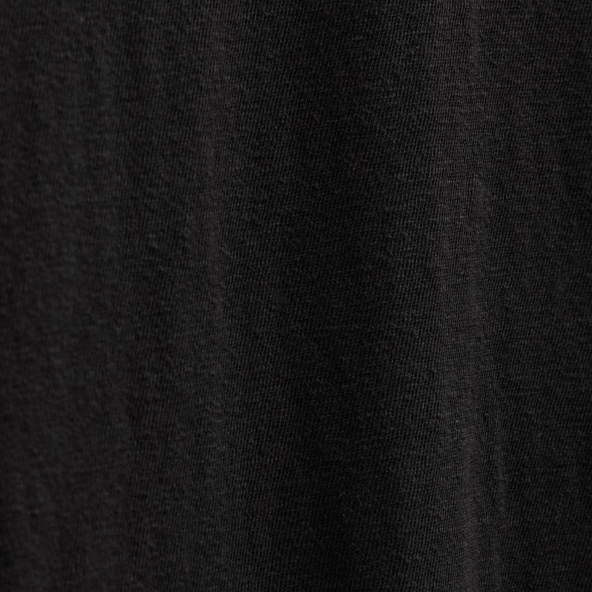 Slub Jersey Long Sleeve Open Polo in Black | James Perse Los Angeles