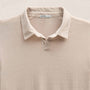 Slub Jersey Long Sleeve Open Polo in Stone Pigment | James Perse Los Angeles FLAT