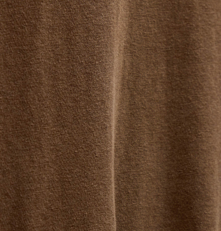 Long Sleeve Raglan Crew In Gingerbread Pigment | James Perse Los Angeles