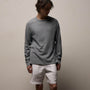 Slub Jersey Long Sleeve Raglan Crew in Ore Pigment | James Perse Los Angeles