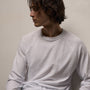 Slub Jersey Long Sleeve Raglan Crew in White | James Perse Los Angeles