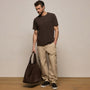 Slub Jersey Pocket Tee in Bark Pigment | James Perse Los Angeles