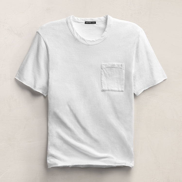 Slub Jersey Pocket Tee in White | James Perse Los Angeles