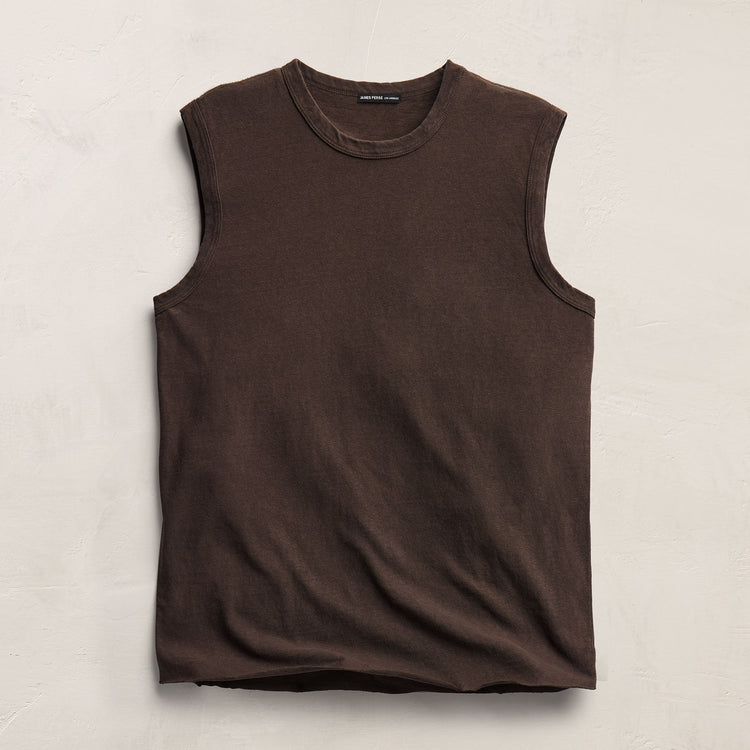 Slub Jersey Tank in Bark Pigment | James Perse Los Angeles