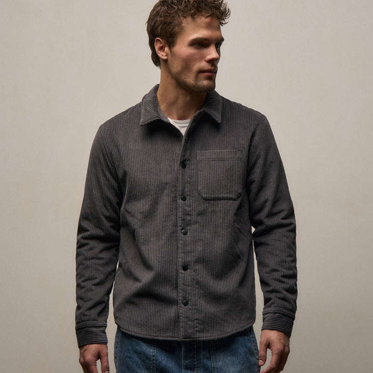 Sherpa Lined Jumbo Cord Jacket - Magma