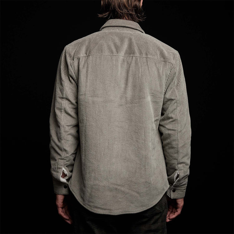 Sherpa Lined Jumbo Cord Jacket in Concrete | James Perse Los Angeles