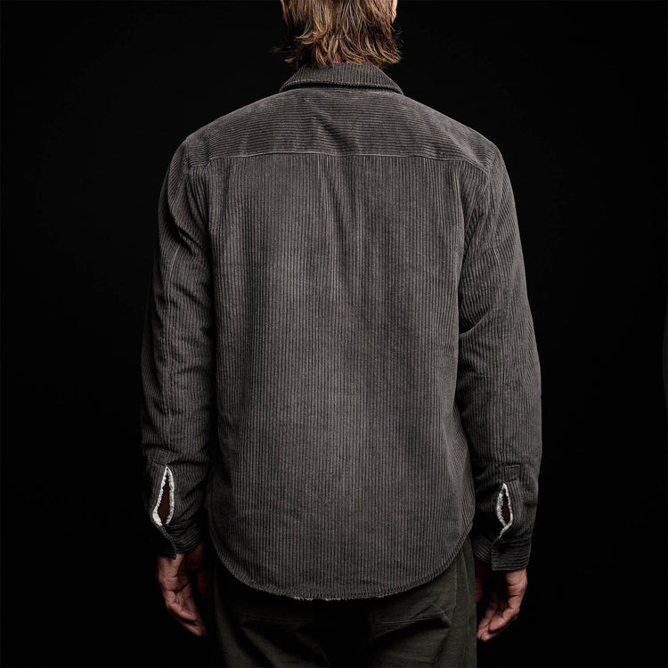 Sherpa Lined Jumbo Cord Jacket in Fin | James Perse Los Angeles