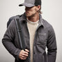 Sherpa Lined Corduroy Shirt Jacket in Magma | James Perse Los Angeles