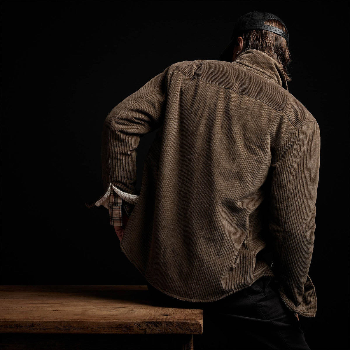 Sherpa Lined Jumbo Cord Jacket in Old Whiskey | James Perse Los Angeles