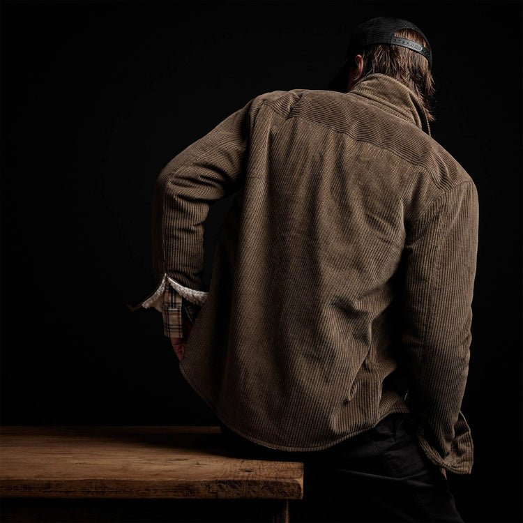 Sherpa Lined Jumbo Cord Jacket in Old Whiskey | James Perse Los Angeles
