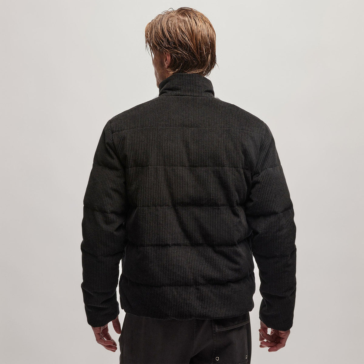 Down Filled Cord Jacket in Black | James Perse Los Angeles